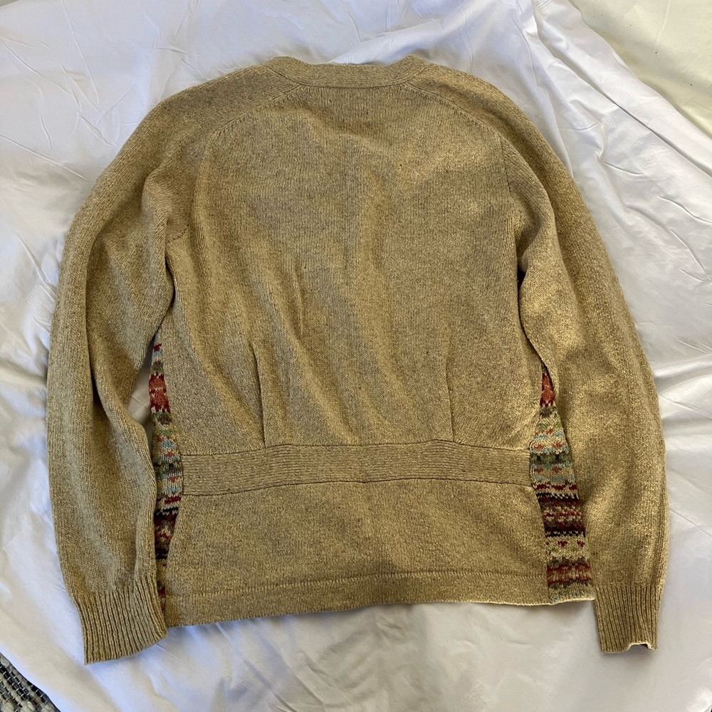 Vintage Polo by Ralph Lauren Beige Fair Isle Button-Up Cardigan Men’s M - Picture 8 of 9